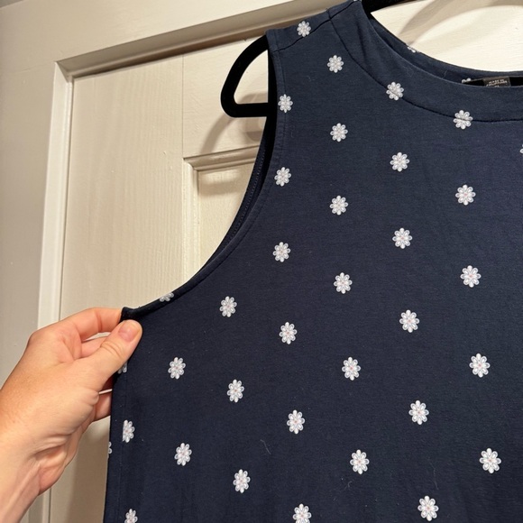 J Jill Wearever Collection Layering Tunic Tank Top XL Flower print Summer Staple - Picture 3 of 8